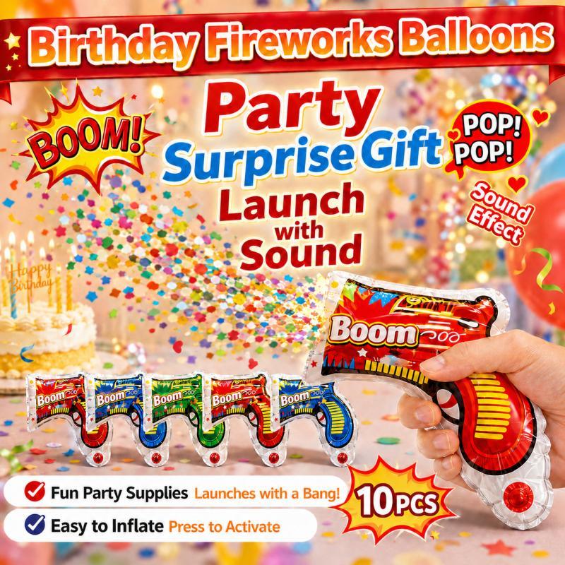 Confetti Cannon Tube - 10 Stück Party-Popper Ballonkanone Handgehaltener Konfetti-Werfer
