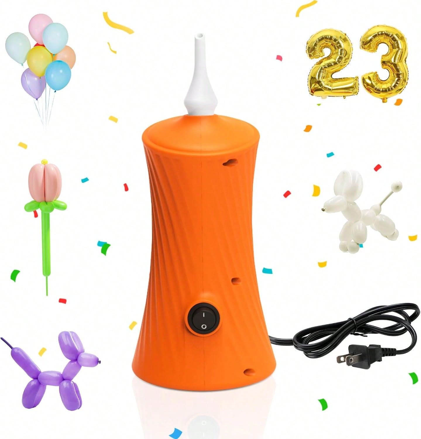 Balloon Pump Hand - Elektrische Ballonpumpe für lange Ballons, elektrische
